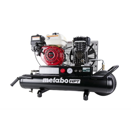 Metabo Hpt Honda GX160 Gas Powered, 8 Gallon Wheelbarrow Air Compressor w/ Control Panel EC2510EM